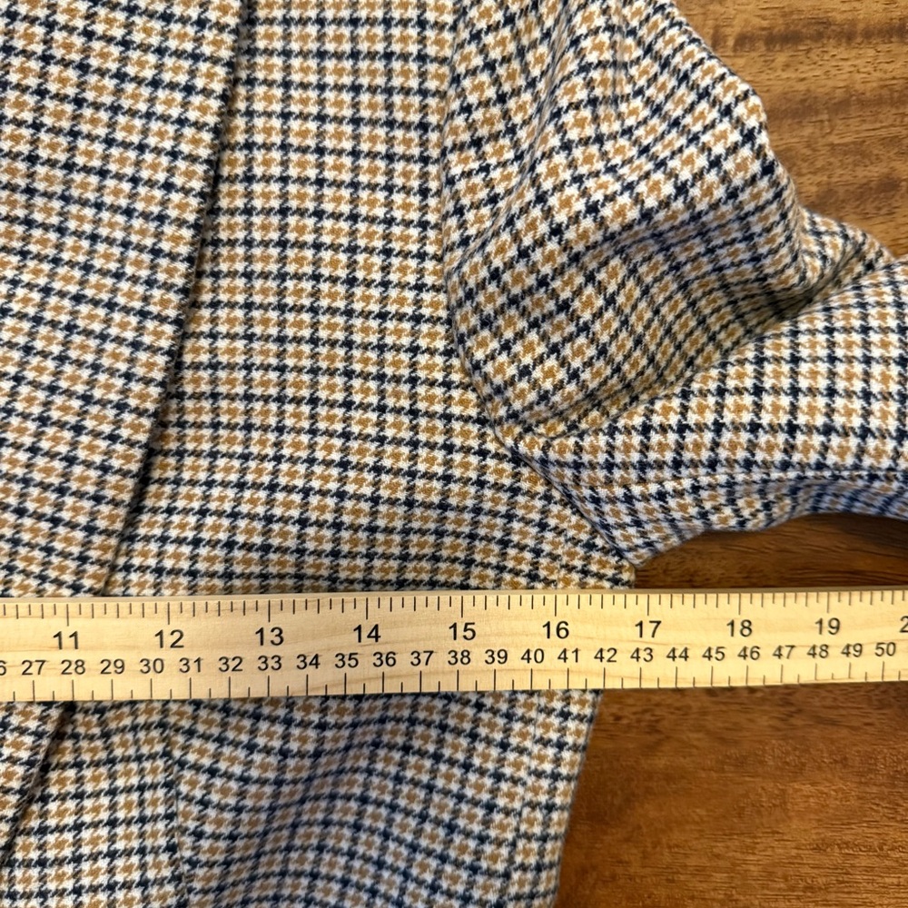 J. Crew Navy and Brown Checked Tailored Blazer - Picture 6 of 7